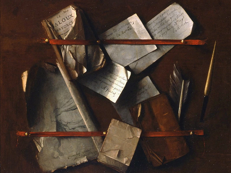 1642-Cornelis van der Meulen - trompe-l'œil con portalettere